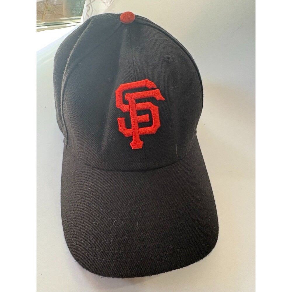 San Francisco Giants New Era 9FORTY Youth Hat Black Orange Adjustable MLB Cap
